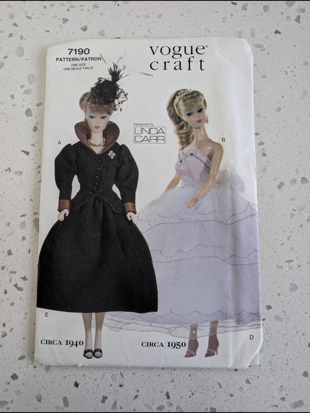 Vintage-Inspired 7190 Vogue Craft Barbie Doll Dress Pattern Linda Carr